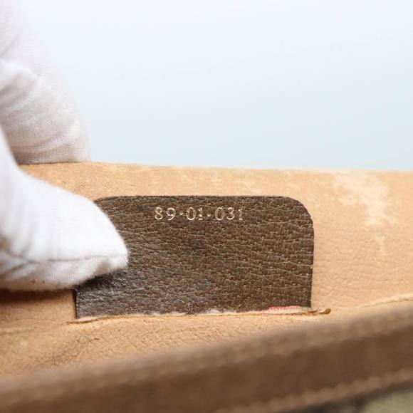 GUCCI GG Supreme Web Sherry Line Clutch Bag PVC Beige Red 89 01 031 Auth 89507 - Picture 12 of 16